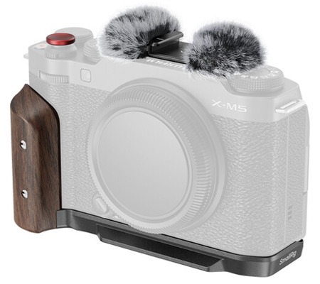 SmallRig L-Shape Mount Plate with Wooden Handle for Fujifilm X-M5 5260 Black