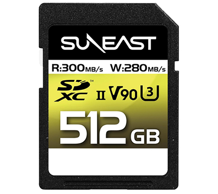 Suneast SDXC 512GB 300MB/s UHS-II Ultimate Pro V90 Series SE-SDU2512GA300