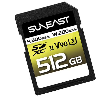 Suneast SDXC 512GB 300MB/s UHS-II Ultimate Pro V90 Series SE-SDU2512GA300