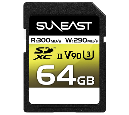Suneast SDXC 64GB 300MB/s UHS-II Ultimate Pro V90 Series SE-SDU2064GA300
