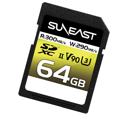 Suneast SDXC 64GB 300MB/s UHS-II Ultimate Pro V90 Series SE-SDU2064GA300
