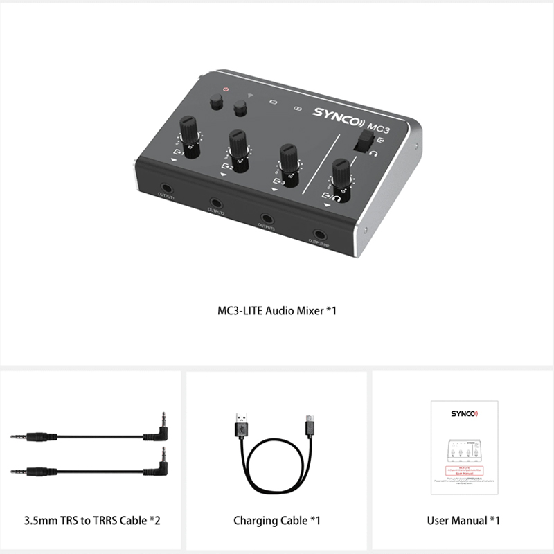 Synco MC3 Lite 4 Channel Audio Mixer