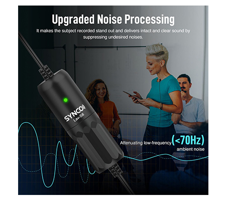 Synco Lav-S8 Omnidirectional Lavalier Microphone for Camera / Smartphone