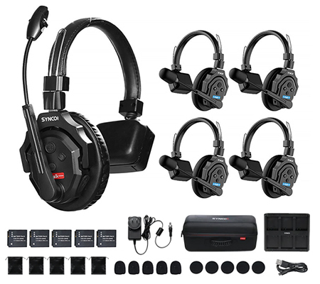 Synco XTalk X5 Full-Duplex Wireless Intercom Headset System