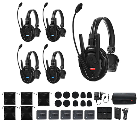Synco XTalk XPRO5 Full-Duplex Wireless Intercom Headset System