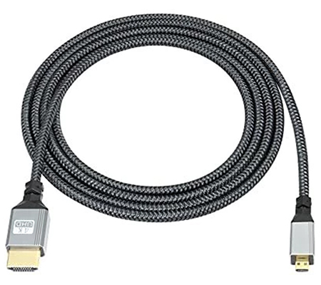 TetherPlus Micro HDMI to HDMI A V2.0 4K 1.5 Meter Nylon Braided TP-NUHDAMCM-150