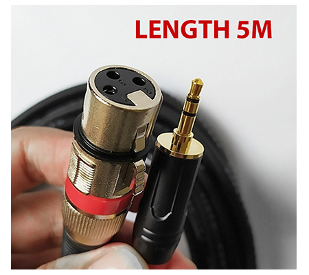 Tetherplus XLR Female to 3.5mm Audio Microphone Cable 5 Meter (TP-XLRSAF35M-500)