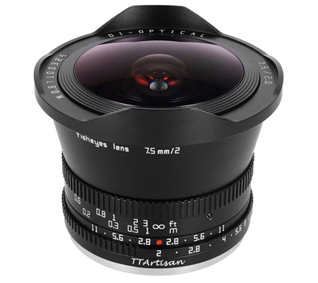 TTArtisan 7.5mm f/2 Fisheye for Fujifilm X Mount APSC