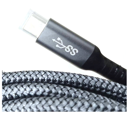 TetherPlus USB 3.2 Type-C to Type-C VR L Shape 5 Meter (TP-UB32TCTCL-500)