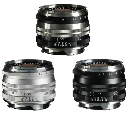 Voigtlander for Leica M Nokton Vintage 50mm f/1.5 Aspherical II VM SC Nickel