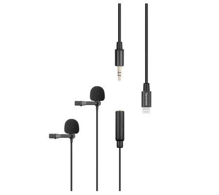 Saramonic LavMicro U1C Dual Head Clip-on Microphone for Lightning Devices