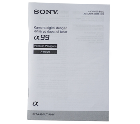 Sony Alpha A99 Manual Book