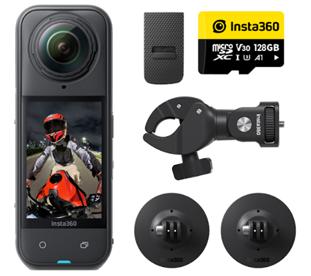 Insta360 X5 360° Action Camera Motorcycle Bundle