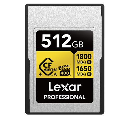 Lexar CFexpress 4.0 Type A 512GB Professional Gold (Read 1800MB/s & Write 1650MB/s)