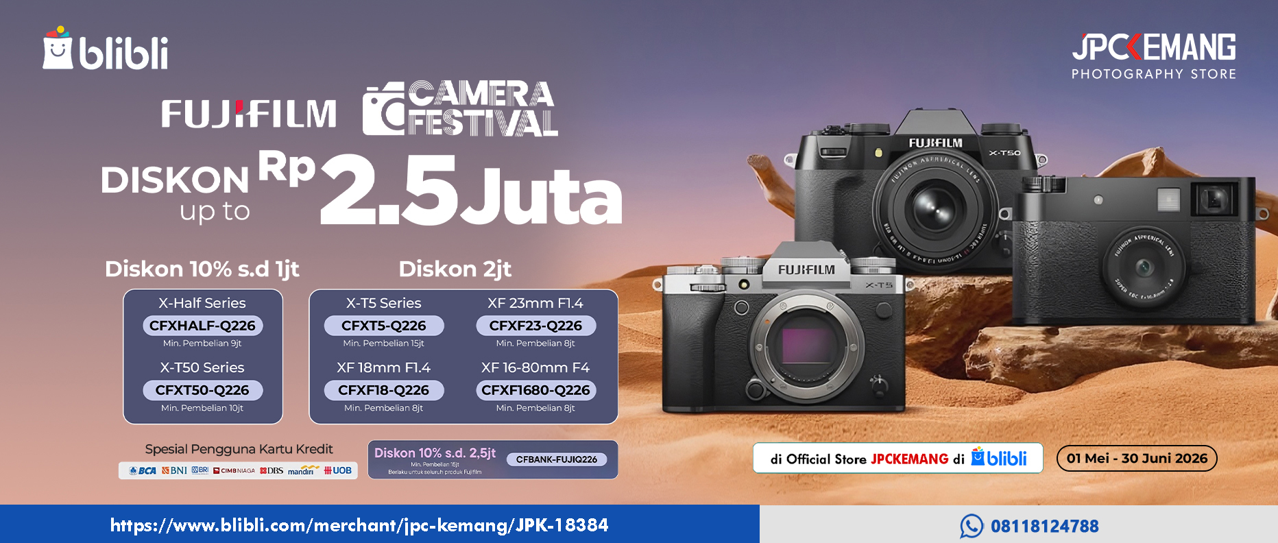 Diskon Fujifilm di Blibli JPC Kemang