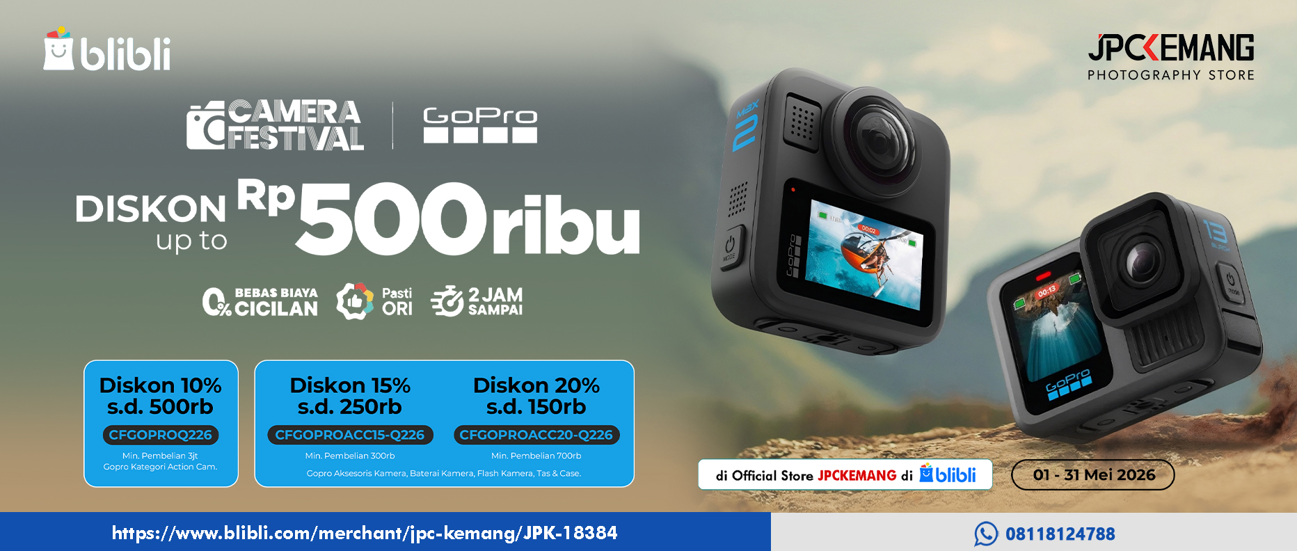 Diskon GoPro di Blibli JPC Kemang